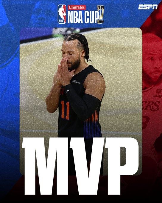 NBA杯MVP投票：20张媒体票布伦森拿到19张 5张球迷票文班获3票