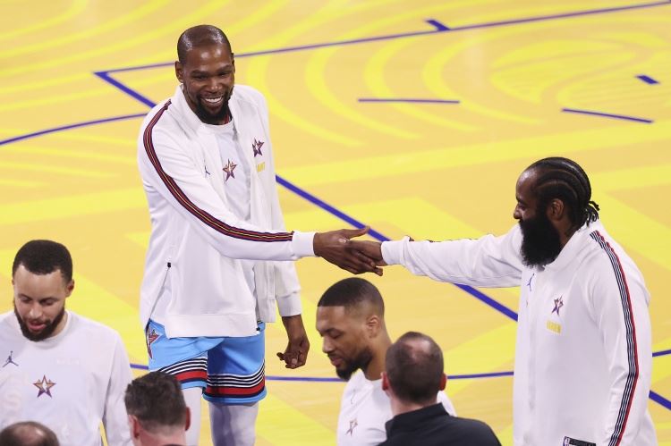 稳定性vs爆发力！杜兰特与哈登走在了两条截然不同的得分道路上